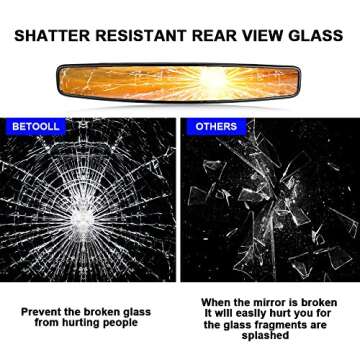 15" Wide Rear View Race Mirror Convex Mirror with 1.75" Clamp for UTV Compatible with Polaris RZR800 1000 XP900 1000 S