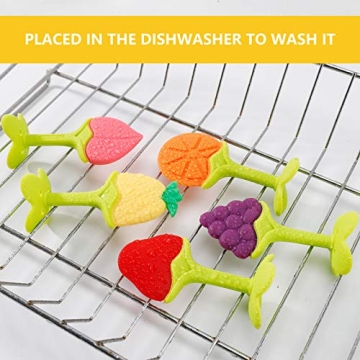 NASHRIO Baby Teething Toys - Pack of 5 Silicone Fruit Teethers