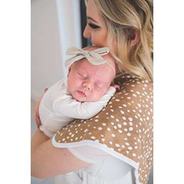 Copper Pearl Baby Burp Cloth Small 21''x10'' Size Premium Absorbent Triple Layer 3-Pack Gift Set 'Autumn'