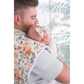 Copper Pearl Baby Burp Cloth Small 21''x10'' Size Premium Absorbent Triple Layer 3-Pack Gift Set 'Autumn'