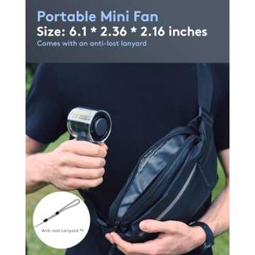 CARONSORT Transparent Handheld Fan for Summer Comfort