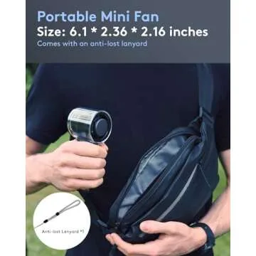 CARONSORT Transparent Handheld Fan for Summer Comfort