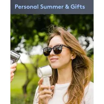 CARONSORT Transparent Handheld Fan for Summer Comfort