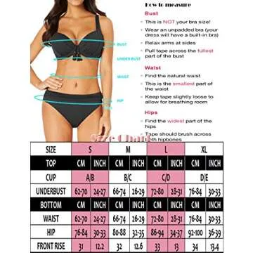 FITTOO Women Bandeau 2 Piece Set Bikini Set Crop Top Solid Color Strapless Plus Size Swimsuit High Waist S
