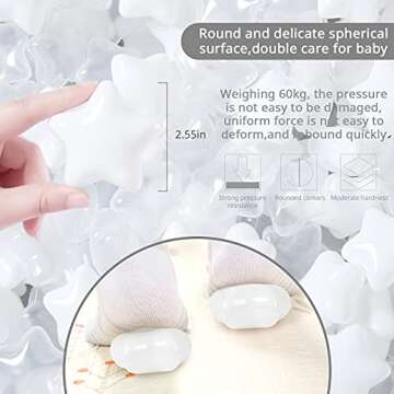 Star Ball Pit Balls Pack - 100 Non-Toxic Kids Play Balls