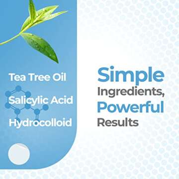 Acne Patches (120 Pack), Tea Tree Oil and Hydrocolloid Pimple Patches for Face