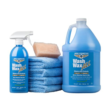 Wet or Waterless Wash Wax Kit 144oz UV Protection. Cleans, Protects, and Shines. Aircraft Quality Ju...