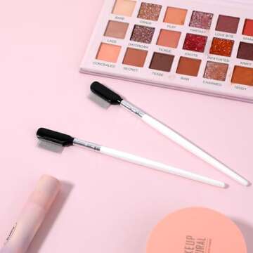 Metal Eyelash Comb, Professional Eyelash Separator Tool Eye Lash Grooming Comb Eyelash Curler Define...