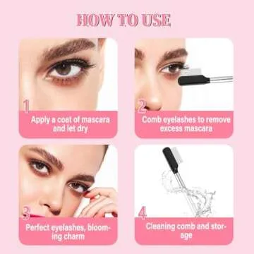 Metal Eyelash Comb Professional Eyelash Separator Tool