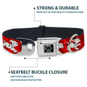 Buckle-Down Seatbelt Buckle Dog Collar - Stylish & Durable