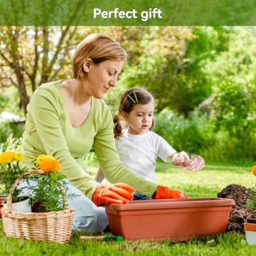 FLORA GUARD 3 Piece Aluminum Garden Tool Set in Red