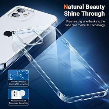 TORRAS Crystal Clear Compatible for iPhone 12 Mini Case, [Long Lasting Clarity] Slim Yet Durable Sof...