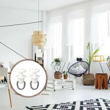 Craftsatin Plastic Curtain Track Hooks Ceiling Sliding Curtain Glider Tracks Accessories for Living Bedroom Shower Privacy Rv Garage Divider Track and Hooks(50 Pcs)