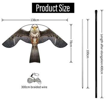 Flerigh Bird Hawk Flying Kite - The Ultimate Bird Scarer