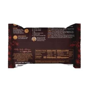 ChocZero Dark Chocolate Chips - Sugar Free, Low Carb, Keto Friendly, Gluten Free - for Baking Keto D...