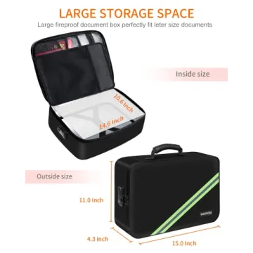 Noiposi Fireproof Document Organizer for Essential Storage