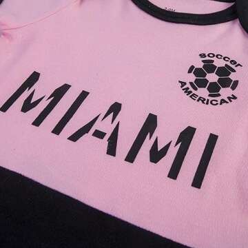 Cnins Soccer Baby Shirts Pink Mia-mi Toddler Soccer Onesie for Boys #10 Infant Soccer Uniform for Gi...