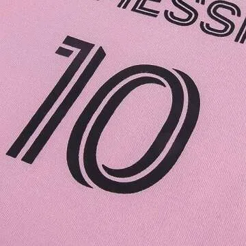 Cnins Soccer Baby Shirts Pink Mia-mi Toddler Soccer Onesie for Boys #10 Infant Soccer Uniform for Girls (CIMA,18-24M)