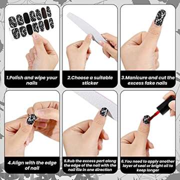 Maitys 168 Pcs Skull Nail Stickers for Easy DIY Art