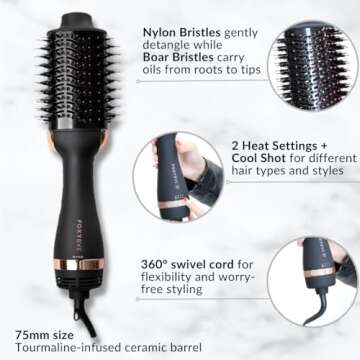 FoxyBae Blowout Brush - Transform Your Hair Styling