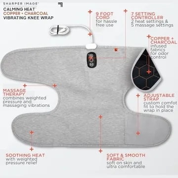 Calming Heat Knee Wrap with Vibrations for Pain Relief