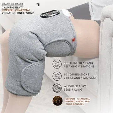 Calming Heat Knee Wrap with Vibrations for Pain Relief