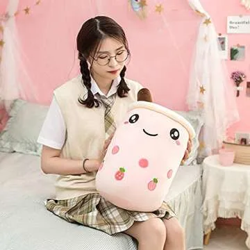 Hitoshe Boba Plushie - 19.7" Cute Plush Pillow Toy for All Ages