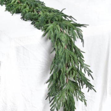 DearHouse Norfolk Pine Garland – Artificial Christmas Greenery Decoration