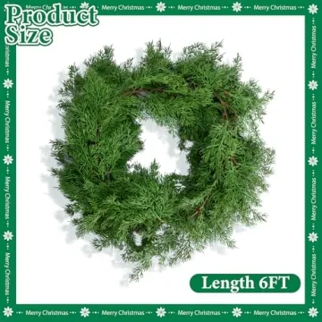 Shop 6 Ft Christmas Norfolk Pine Garland for Holiday Decor