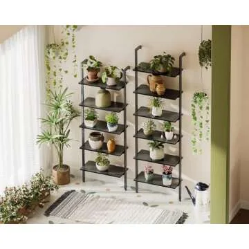 ODK 5-Tier Ladder Shelf for Home Office - Stylish & Durable