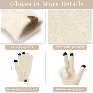 Cozy Knit Beanie Scarf and Gloves Set for Women