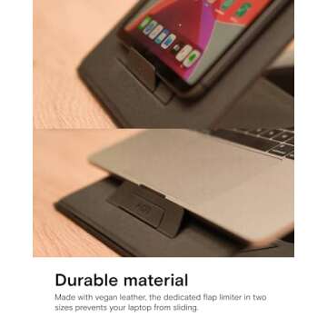 MOFT Folding Laptop Stand Lap Desk, Portable & Mini Computer Stand Laptop Desk for Travel and Home Office, Ergonomic Design with Adjustable Viewing Angles, Lightweight Computer Cooling Riser, Black