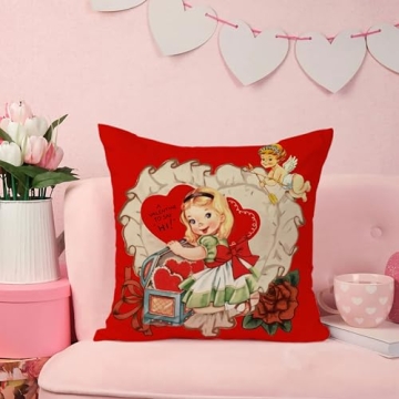 Valentine's Day Pillow Covers Set of 4 - Cute Home Decor