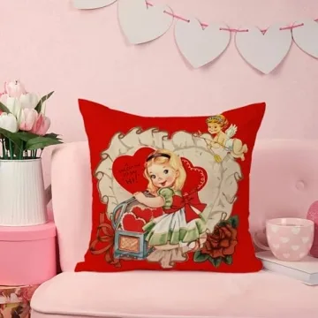 Valentine's Day Pillow Covers Set of 4 - Cute Home Decor