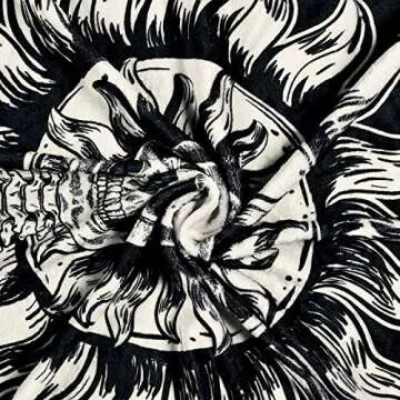 Halloween Blanket - Skull Skeleton Cozy Throw for Fall
