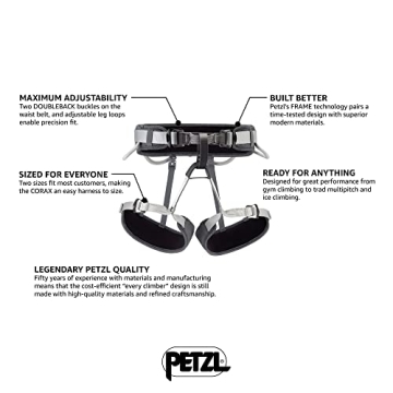 Petzl CORAX Harness - Versatile and Adjustable for Climbers