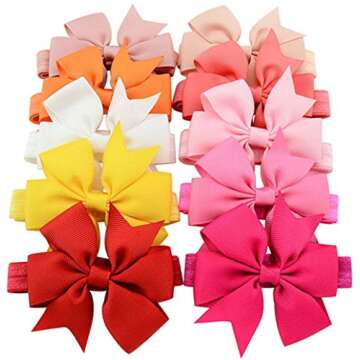 Toptim Baby Headbands Turban Knotted, Girl's Hairbands for Newborn,Toddler and Childrens (0-5 Years, Multicoloured 3)