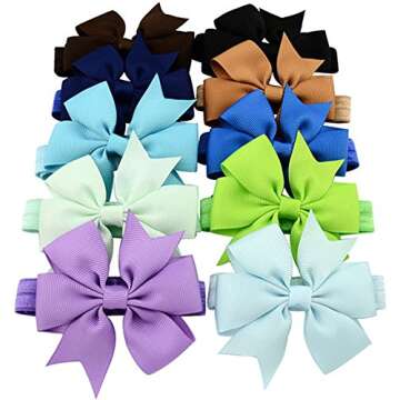 Toptim Baby Headbands Turban Knotted, Girl's Hairbands for Newborn,Toddler and Childrens (0-5 Years, Multicoloured 3)