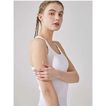 Yoga Racerback Tank Top with Built-in Bra for Women