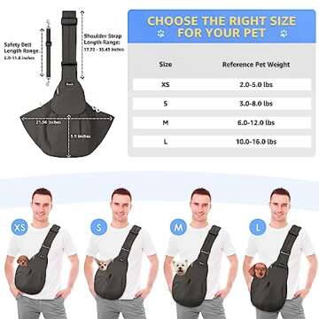 Comfortable SlowTon Dog Carrier Sling for Small Pets