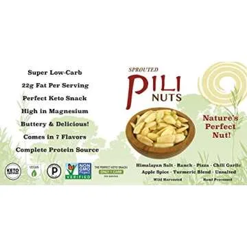 Wild Sprouted Pili Nuts - Keto Friendly Organic Snack