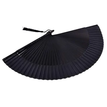 Amajiji Elegant Bamboo Silk Folding Fan for Women