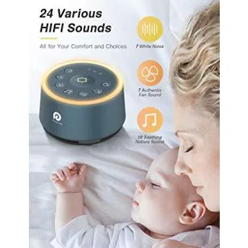 Dreamegg D1 Sound Machine - White Noise Machine with Baby Night Light for Sleeping, High Fidelity So...