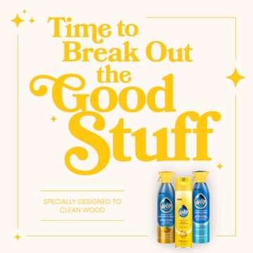 Pledge Expert Care Wood Polish Spray, Shines and Protects, Removes Fingerprints, Lemon, 9.7 oz (Pack of 1)