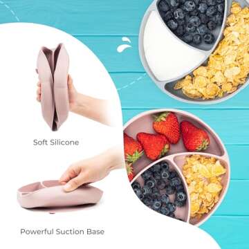 Toddler Fork, Spoon & Suction Plate Set for Weaning