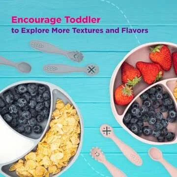 Toddler Fork, Spoon & Suction Plate Set for Weaning