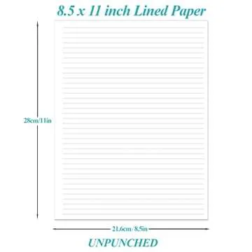 ZGMJ 100 Sheets 8.5x11 Lined Paper - High Quality & Versatile