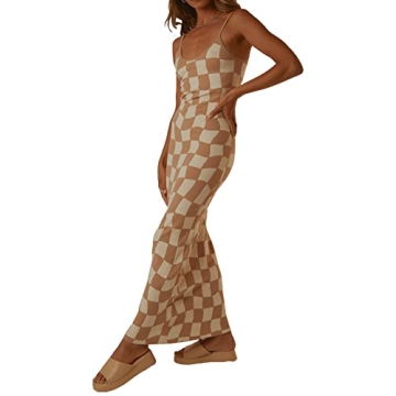 2022 Bodycon Dresses for Women Summer Knit Hollow Out Sexy Night Out Midi Maxi Dress Sleeveless Long...