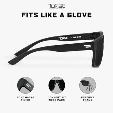 TOROE Polarized TR90 Sunglasses - Durable & Lightweight