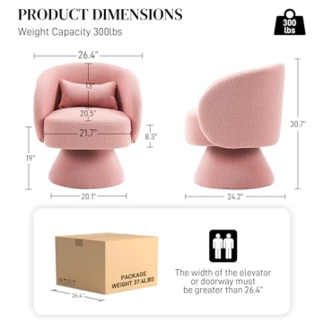 Stylish Nolohoo Swivel Barrel Chair for Home or Office